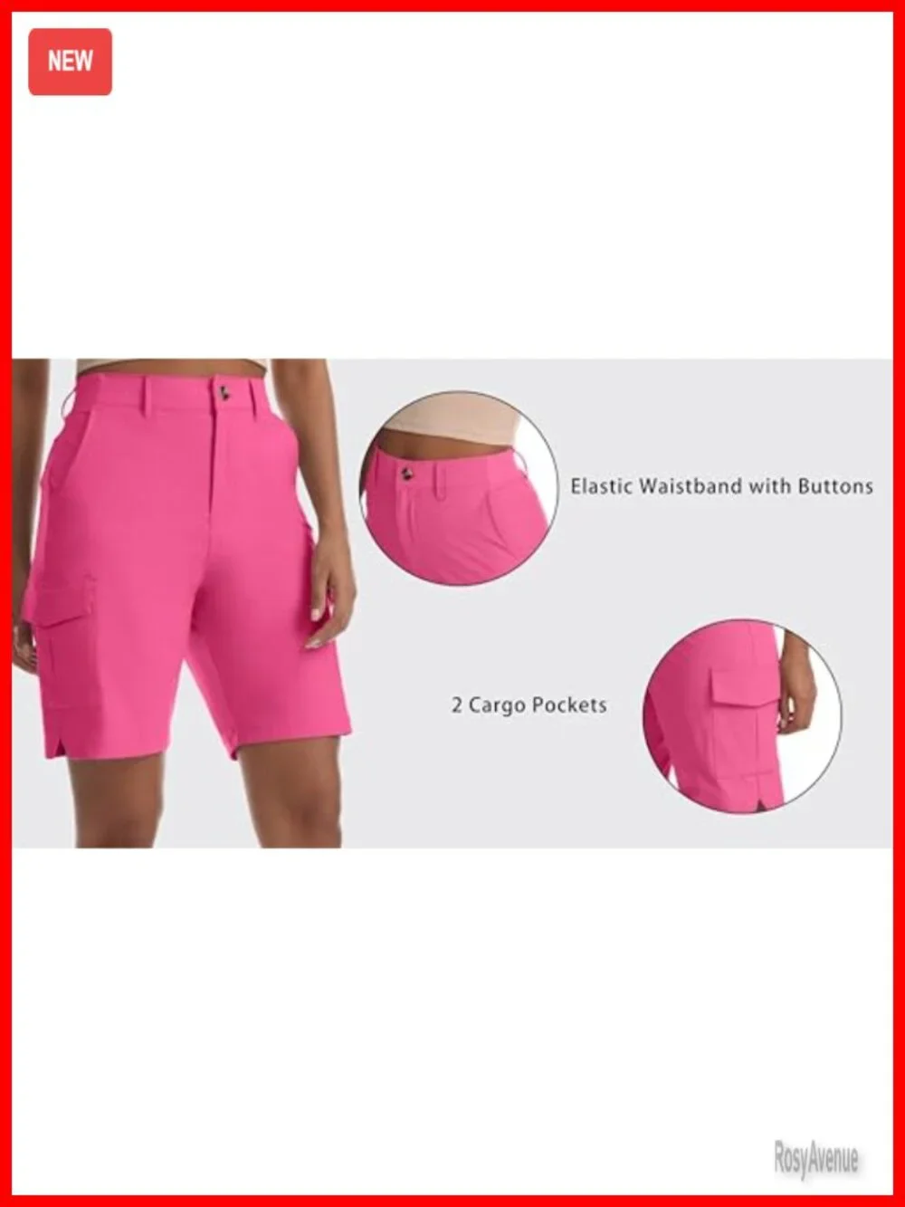Women's Lightweight Quick Dry Cargo Hiking Shorts with Pockets